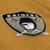 Oakland raiders browncream dusted varsity team logo