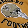 Oakland raiders browncream dusted varsity team offical logo
