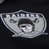Oakland raiders courtside hooded varsity patch logo
