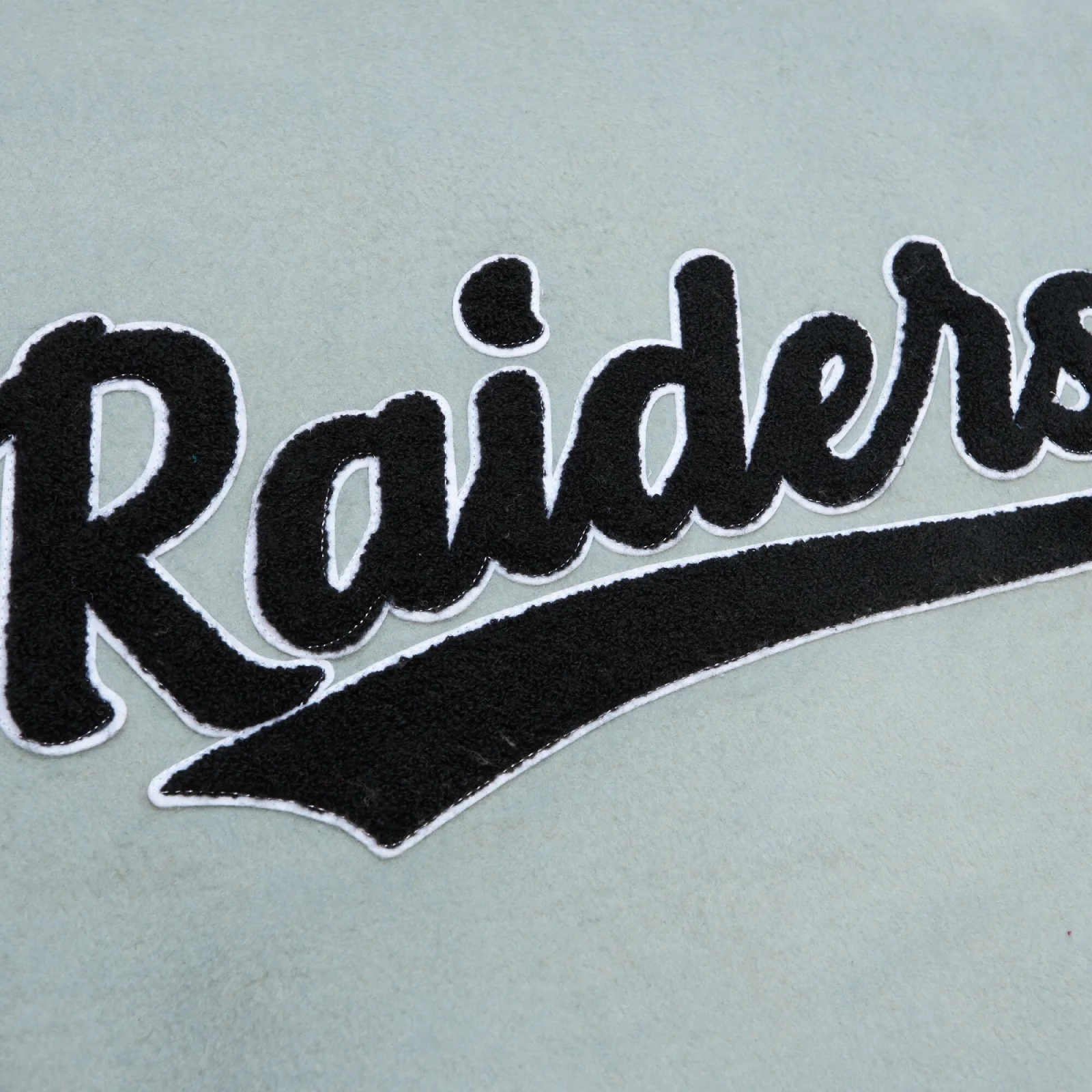Oakland raiders gridiron classics team legacy varsity jacket gray black 6