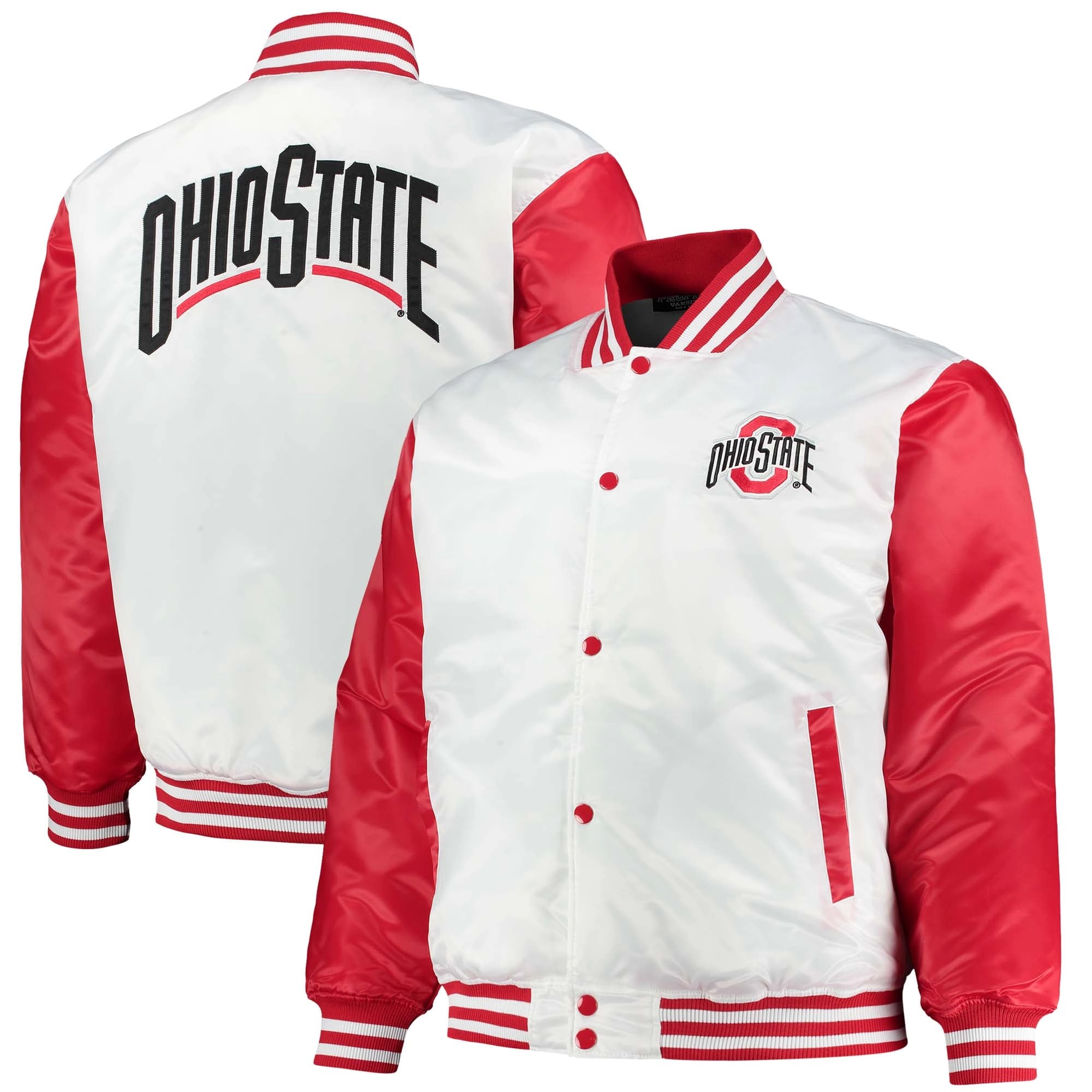 Ohio state buckeyes big tall satin jacket