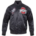 Ohio State Buckeyes Classic Black Satin Jacket