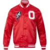Ohio state buckeyes classic red varsity jacket