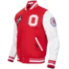 Ohio state buckeyes classic wool leather jacket