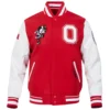 Ohio state buckeyes red classic wool jacket