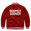 Oklahoma boomer sooner vintage varsity jacket red 1 1