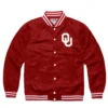 Oklahoma boomer sooner vintage varsity jacket red 1