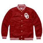 Oklahoma Sooners Vintage Logo Red Satin Jacket
