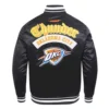 Oklahoma city thunder best of mens satin jacket