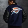 Oklahoma city thunder ovo x nba wool varsity jacket