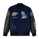 Oklahoma city thunder x nba wool leather varsity jacket