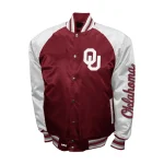 Oklahoma Sooners The Game Maroon/Silver Satin Jacket