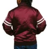 Oklahoma sooners full snap bomber varsity jacket maroon 1 1