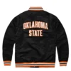Oklahoma state cowboys full snap satin varsity jacket black 1 1