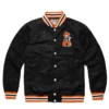Oklahoma state cowboys full snap satin varsity jacket black 1