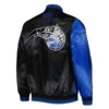 Orlando magic fast break satin varsity jacket black blue 2