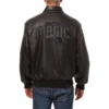 Orlando magic full leather bomber varsity jacket black 2