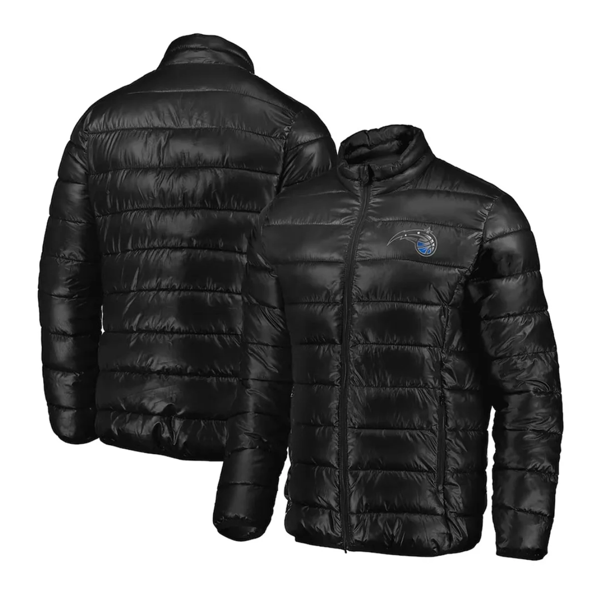 Orlando magic heater puffer full zip black jacket