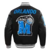 Orlando magic pro standard mashup black wool leather varsity jacket 4