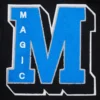 Orlando magic pro standard mashup black wool leather varsity jacket 7