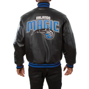 Orlando magic real leather varsity jacket black 2