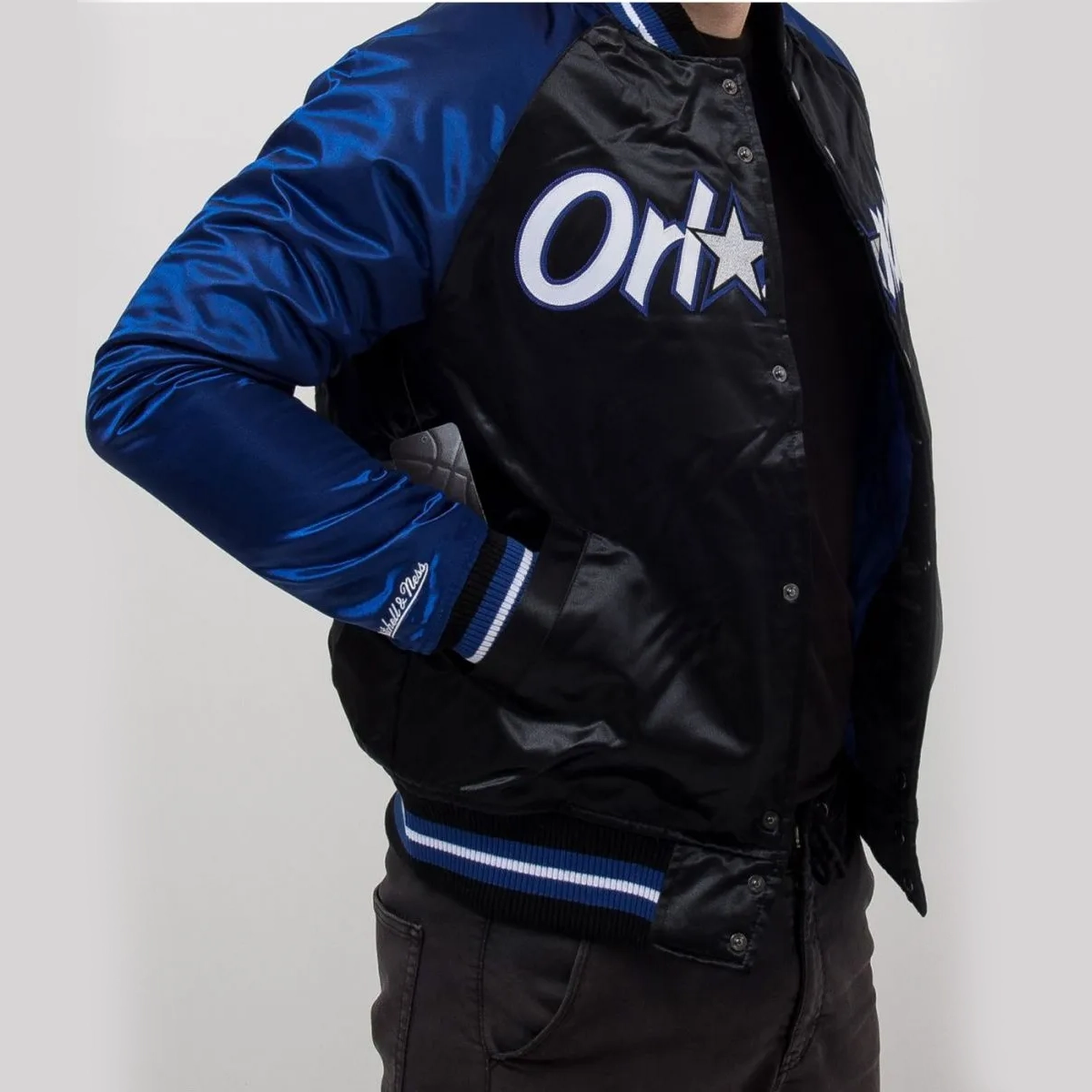 Orlando magic tough season black varsity jacket