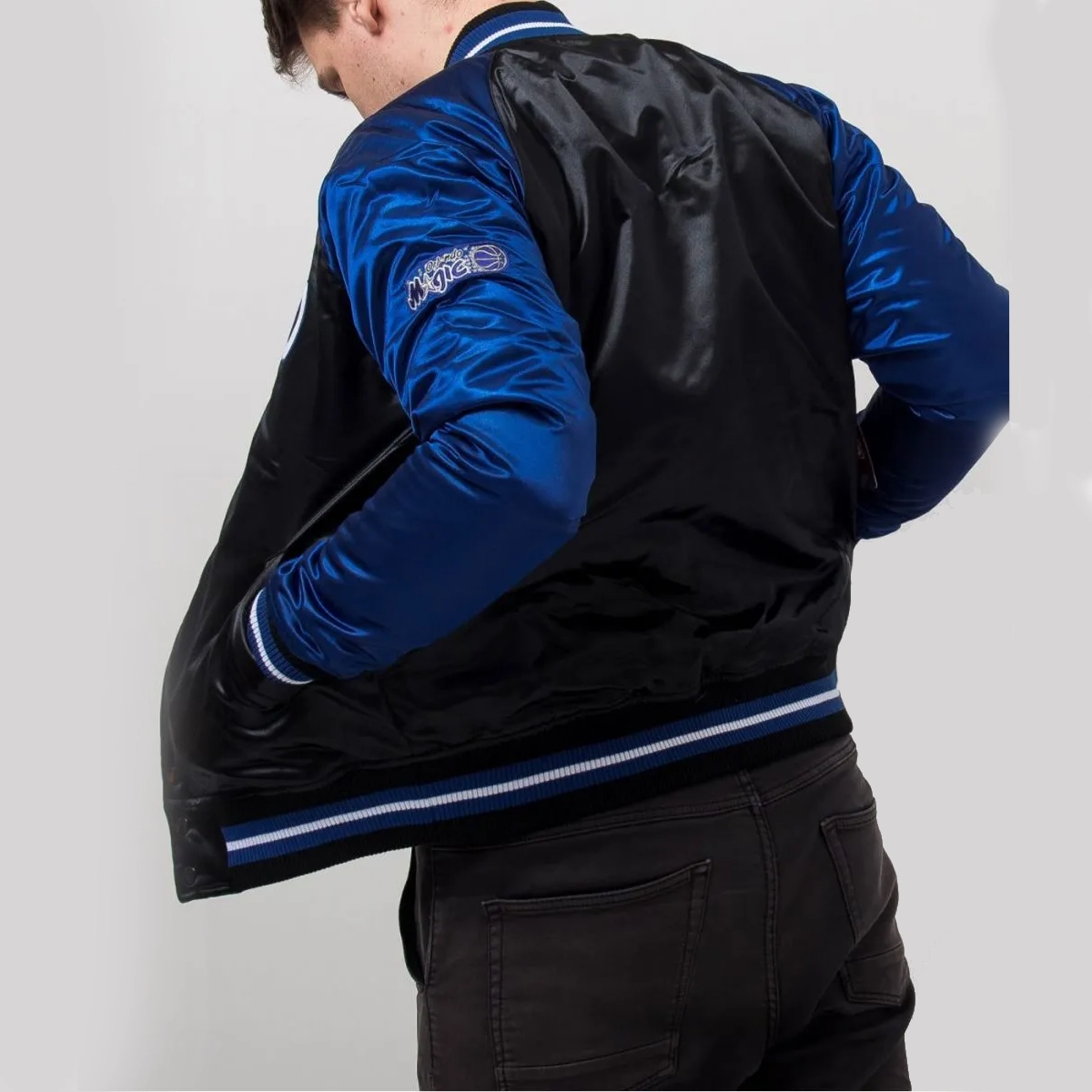 Orlando magic tough season satin varsity jacket