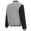 Ottawa senators two tone reversible fleece varsity jacket gray black 1 1