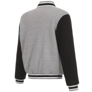 Ottawa senators two tone reversible fleece varsity jacket gray black 1 1