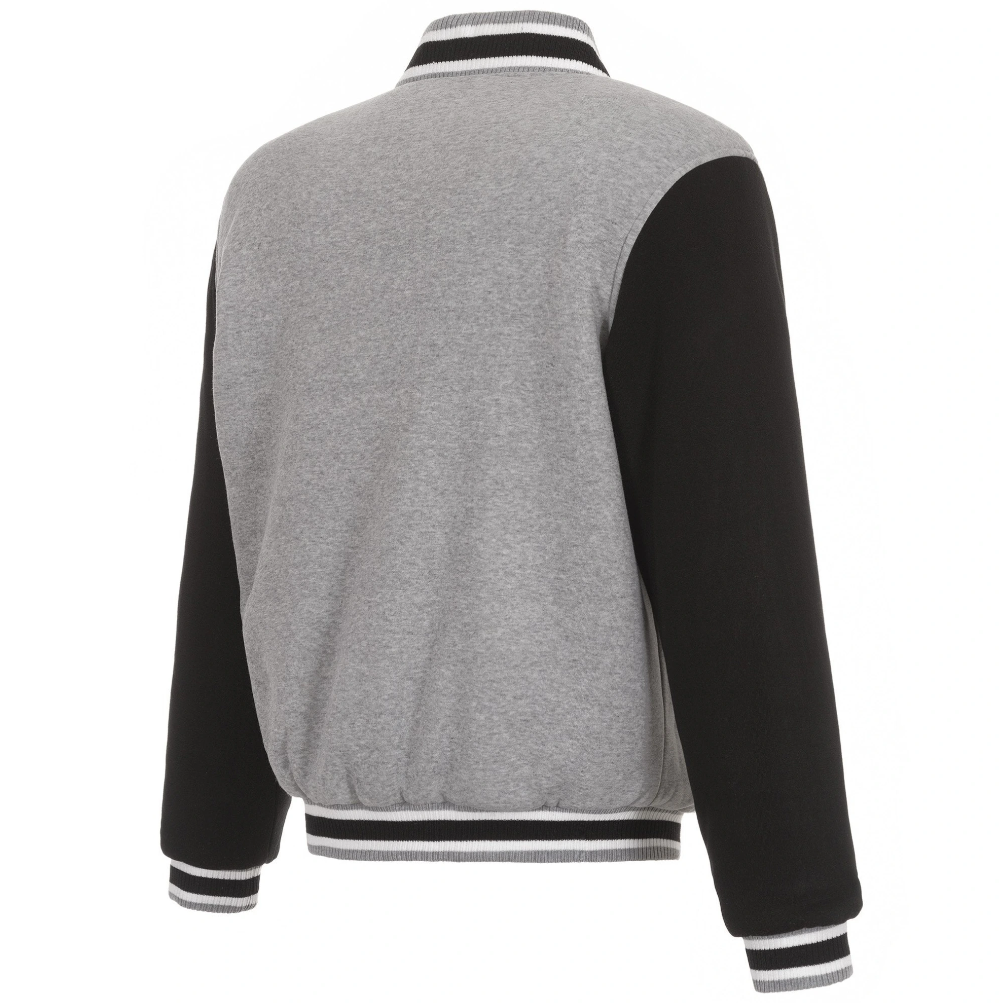Ottawa senators two tone reversible fleece varsity jacket gray black 1 1