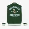 Ovo collegiate full snap wool leather varsity jacket
