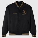 OVO Playboy Full-Snap Black Satin Jacket