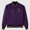 Ovo playboy purple varsity jacket