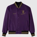 OVO Playboy Full-Snap Purple Satin Jacket