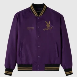 Ovo playboy purple varsity jacket