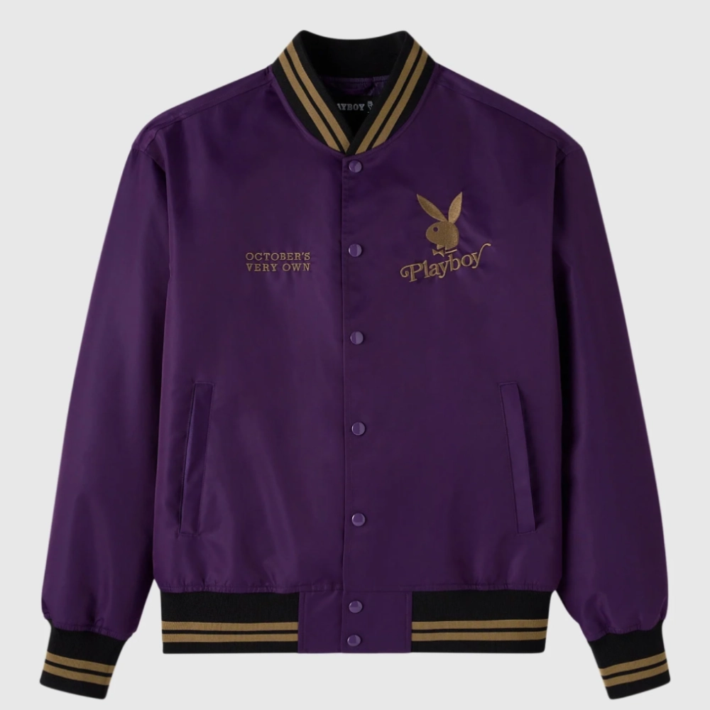 Ovo playboy purple varsity jacket
