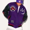 Ovo toronto raptors full snap varsity jacket