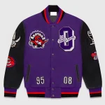 Toronto Raptors OVO Full-Snap Wool/Leather Jacket