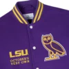 Ovo x lsu tigers time to shine full snap jacket