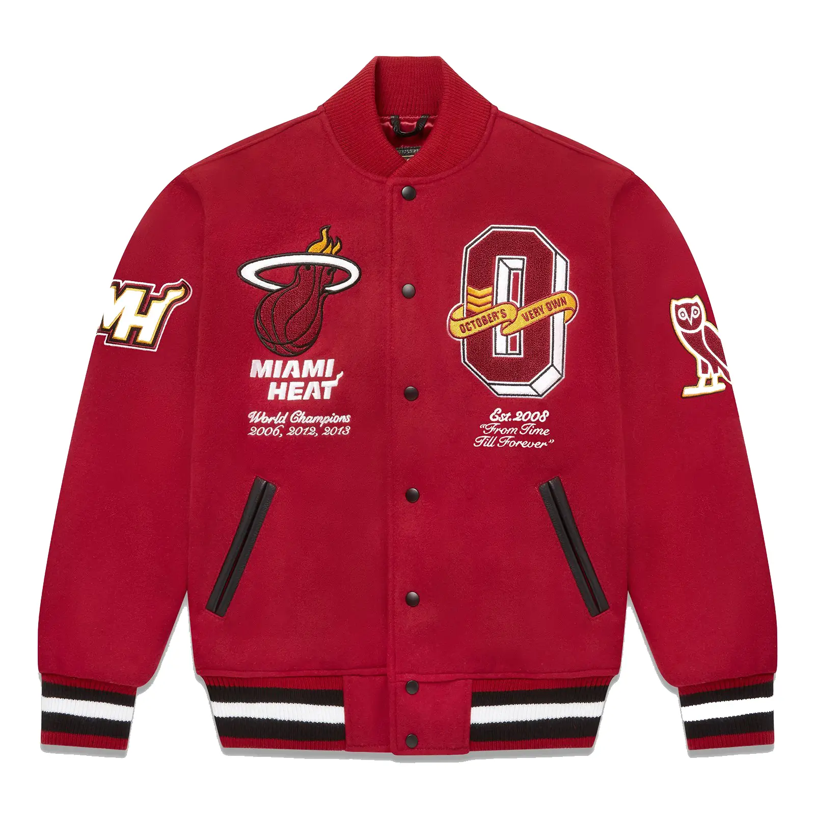 Ovo x nba heat varsity jacket 1 1