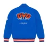 Ovo x new york knicks wool leather varsity jacket 2