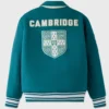 Ovo x stanford campus teal blue wool jacket