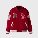 OVO X Stanford Campus Red Wool Jacket