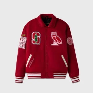Ovo x stanford campus varsity jacket