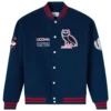 Ovo x uconn huskies time to shine full snap varsity jacket navy