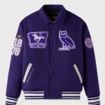 OVO X Western Campus Purple Wool Jacket