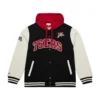Philadelphia 76ers black courtside hooded jacket