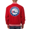 Philadelphia 76ers handmade wool varsity jacket red 1 1