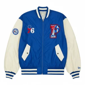 Philadelphia 76ers l 2b bomber blue jacket