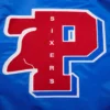 Philadelphia 76ers mashup full snap satin varsity jacket blue 4